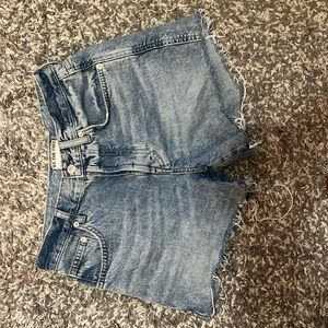Free People Jean shorts - light blue wash, mid rise fit